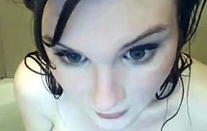 Hot teen having a bath