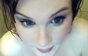 Hot teen having a bath