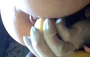 Masturbating with a lemon on bf's cam 