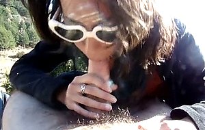 Blowjob outdoors 