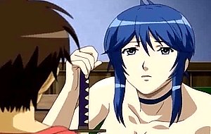 Busty anime slut sucks in forest