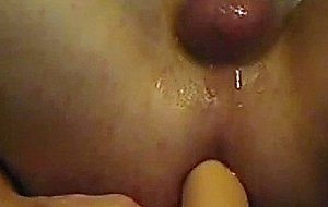 Crossdress playing with vibrator