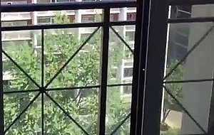 Hotel window cfnm foreplay  