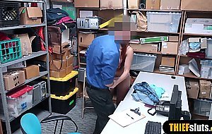 Busty redhead teen criminal fucked a cop to avoid jail