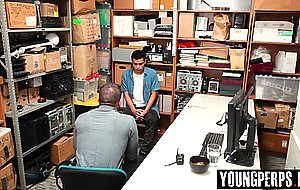 Asian teen caught stealing so he was detained by a cop