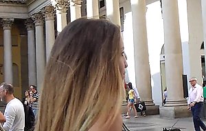 Candid wobbling side boobs