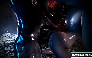 Awesome animated busty slut destroyed by a monster cock