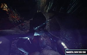 Awesome animated busty slut destroyed by a monster cock