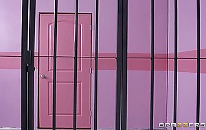 Prisoner Madison Ivy fucked and facialed in Jail by uniformed cop
