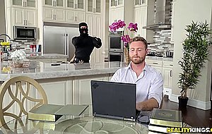 Teen Asian gets fucked nasty by a burglar