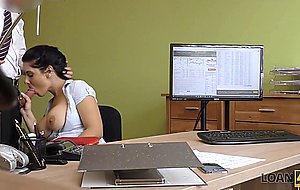 Loan4k. modest brunette has naughty sex for cash in the loan agency