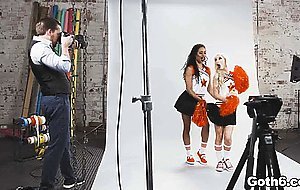 Kyle slips Kenzies panties off tonguing her tiny clit