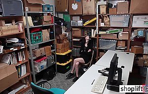 Skinny teen banged by a bad LP officer in his office