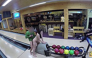 Hunt4k. cuckold allows guy please his sexy gf right in bowling club