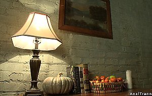 Black shemale fucks bf in haunted cabin