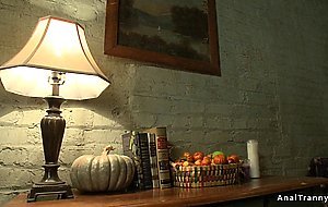 Black shemale fucks bf in haunted cabin