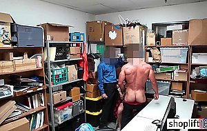 Sexy brunette teen babe enjoyed a threesome office sex