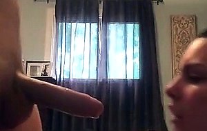 Hot and sexy brunette is a deepthroat master