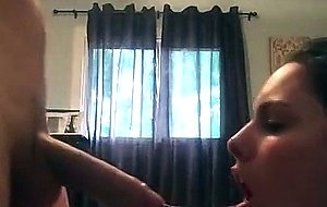Hot and sexy brunette is a deepthroat master