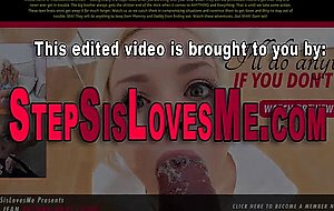 Teen stepsis rubs pussy and gets pounded 