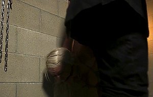 Master spanks and canes busty Milf sub