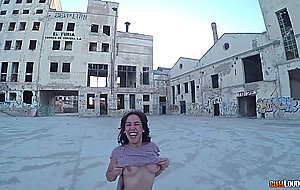 Brunette milf gets public sex