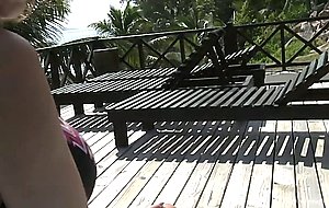 Big tits with amazing areolas getting oiled up