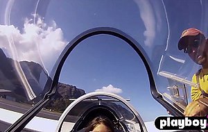 Perfect big tits blonde lesbian flying totally naked