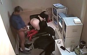 Security guy fucks on security cam