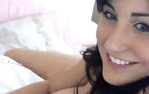 Beautiful black haired webcam girl