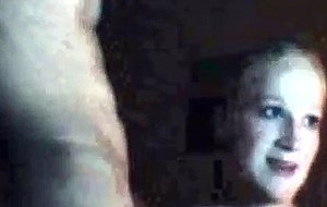 Yo german girl does a blowjob on webcam