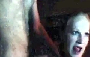 Yo german girl does a blowjob on webcam