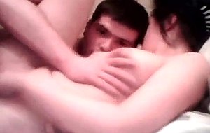 Young teen couple having sex on webcam