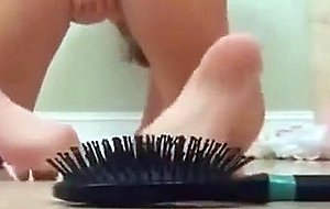 Blonde 18yo teen vibrator in ass