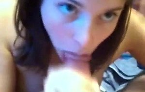 Annoyed girlfriend sucks cock anyway