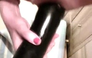 Anal Black Toy Insertion
