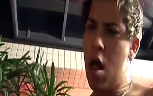 Titty Brunette Shemale Ass Fucked & Creamed