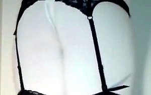 Amateur CD in black stockings 2