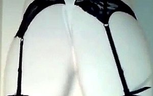 Amateur CD in black stockings 2