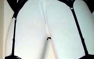 Amateur CD in black stockings 2