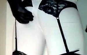 Amateur CD in black stockings 2
