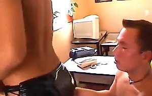 Titty Blonde Tranny Gets Shared By Thugs
