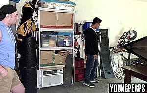 Straight perp ass fucked by off duty Officer bareback