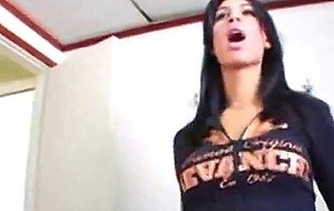 Amateur brunette tranny masturbating honey