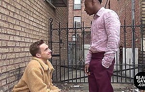 Young twink takes black hunks...