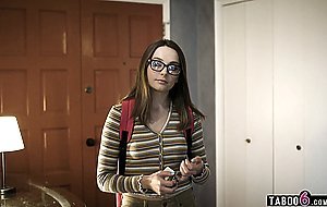 Virgin college teen Aften Opal fucked for the first time