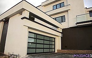 Nice black guy pleased horny blonde teen after foreplay