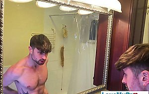 Big stepbrother gets ass pounded by young twink hard