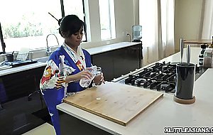 Asian geisha Ember Snow spreads...