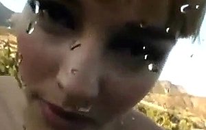 Tight teen squirts for the camera